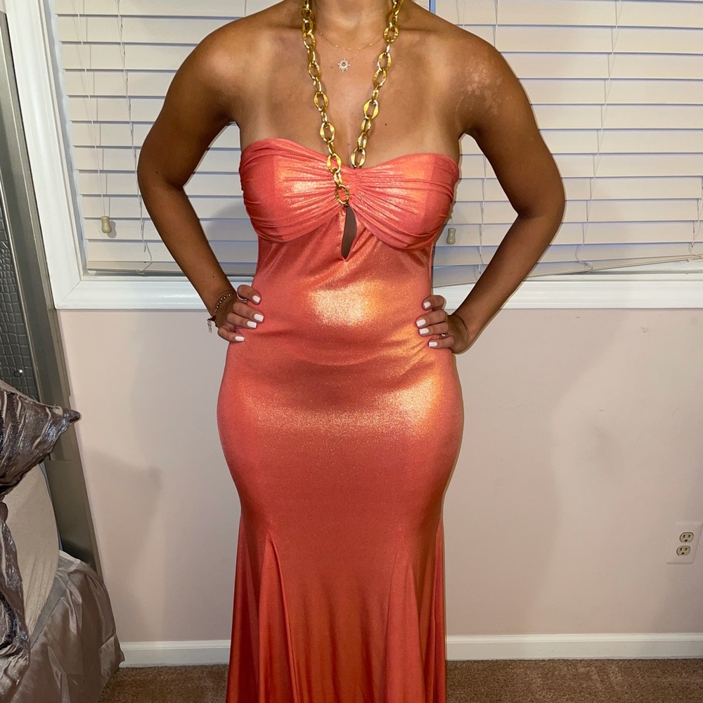 Xscape Coral Evening Gown